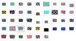 N Gil womens cosmetic travel bag colors