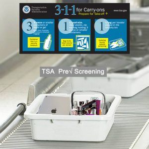 toiletry bag in tsa checkpoint