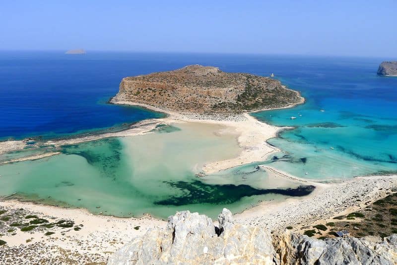 Balos Beach and Lagoon in Kissamos Crete Greece pxaby