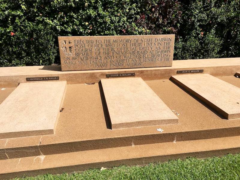 Memorial at the Adelaide River War Cemetery