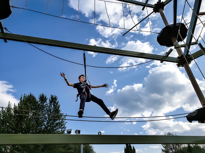 ropes course at Loco Landing Penticton BC