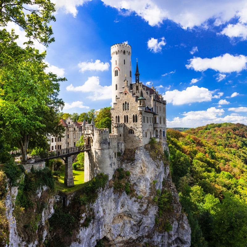 Lichtenstein Castle in summer