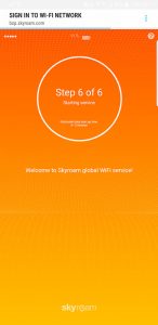 Skyroam Solis WiFi connected screenshot