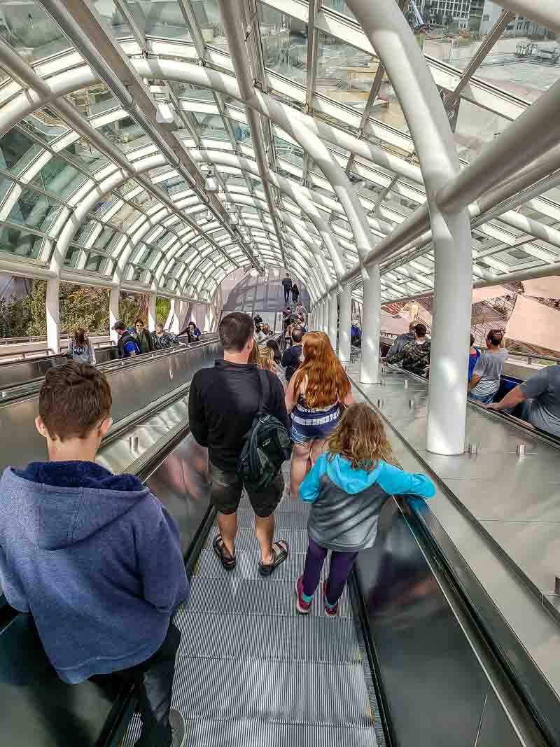 Escalators at Universal Studios Hollywood California 