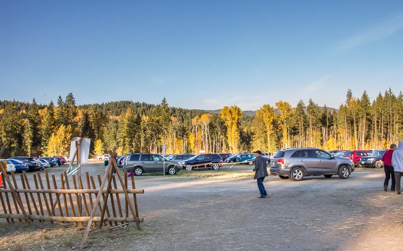 parking lot at Tsutswecw Provincial Park British Columbia