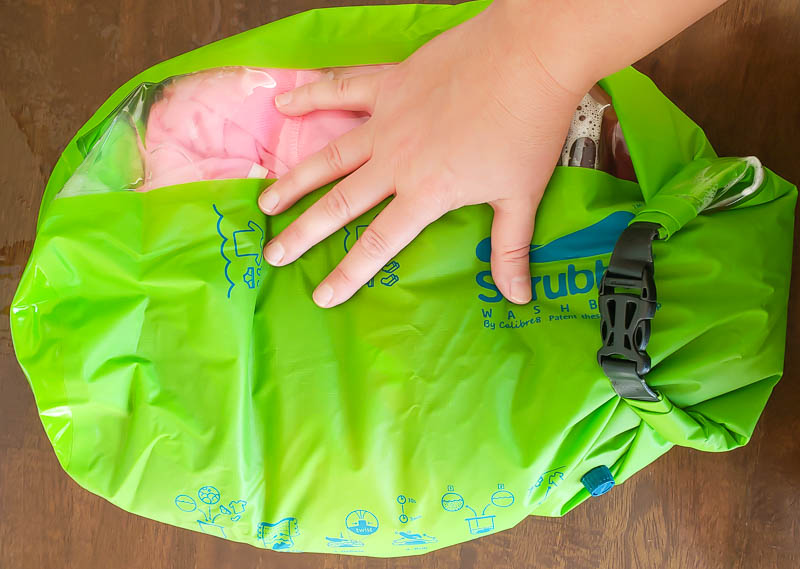 How to wash clothes in the Scrubba portable laundry bag