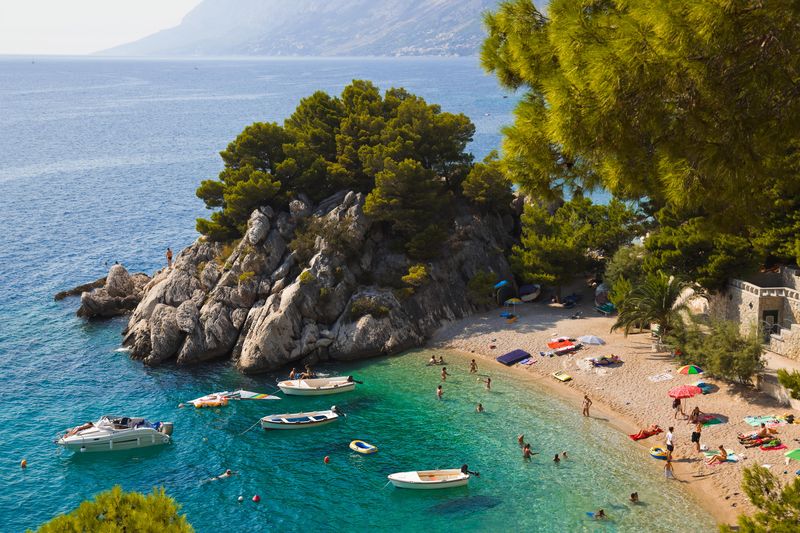 Beach at Brela Croatia 