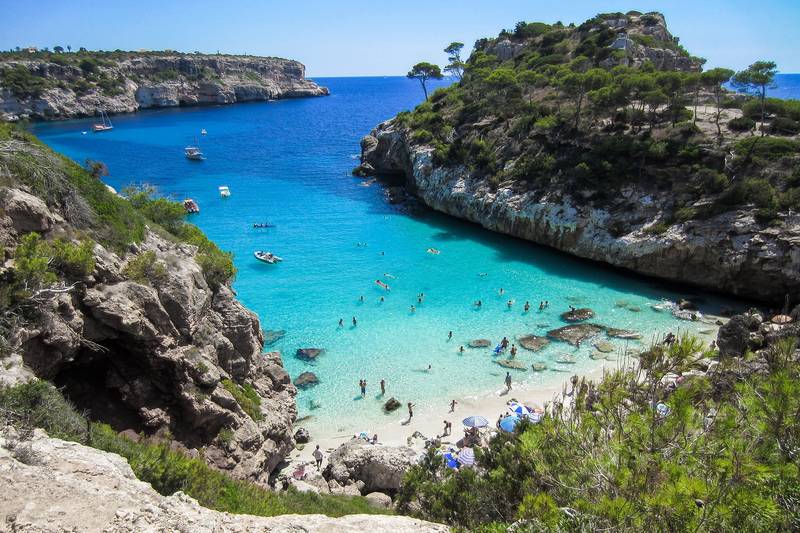 Calo des Moro beach in Mallorca Spain