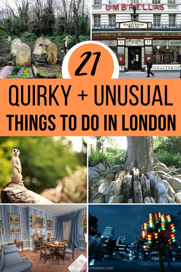 quirky and unusual things to do in London England