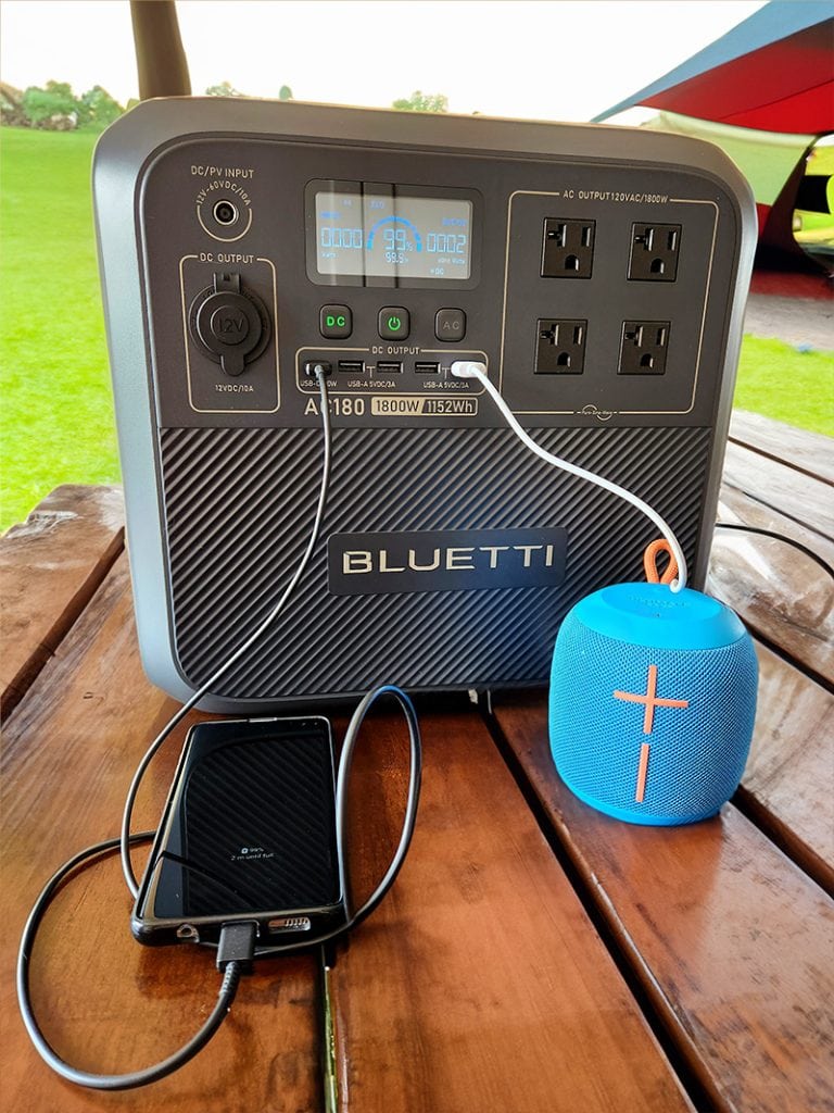 BLUETTI AC180, la mejor batería portátil para tu furgoneta camper