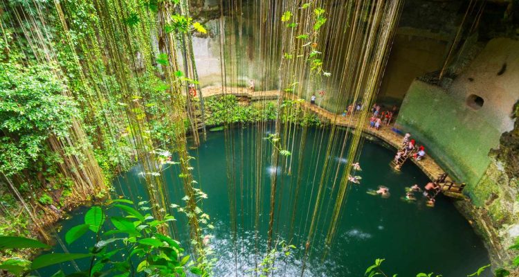 Best Cenotes in the Mayan Riviera Ik-Kil Cenote near Chichen Itza in Mexico