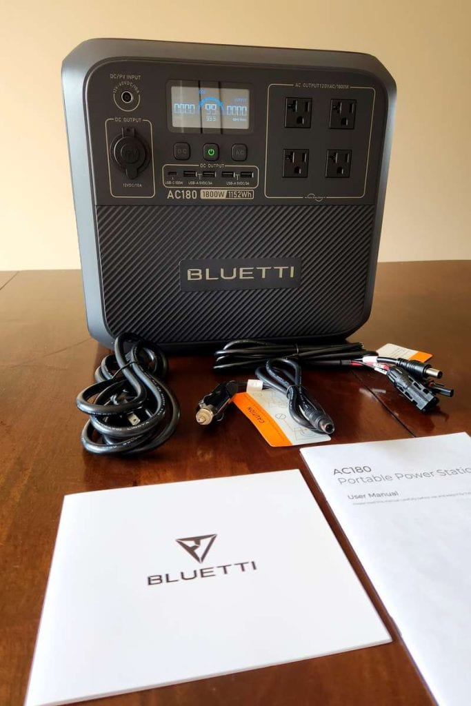 BLUETTI AC180 Portable Power Station 1152Wh 1800W Solar Generator for  Camping RV