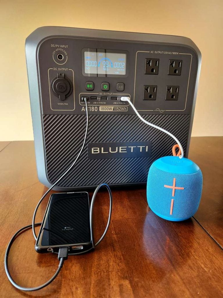 BLUETTI AC180 Portable Power Station 1152Wh 1800W Solar Generator for  Camping RV