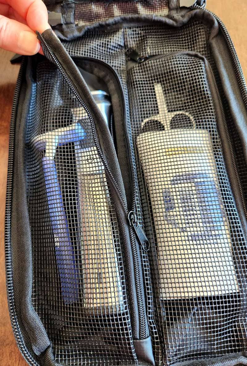 Gravel Explorer Plus Toiletry bag mesh pocket for small stuff like razors q tips and more
