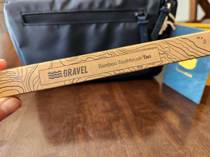 Gravel bamboo toothbrush