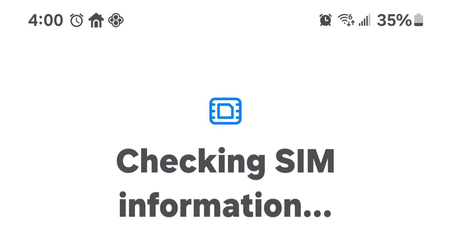 Maya eSIM installation checking SIM information on Android phone Samsung Galaxy Screenshot
