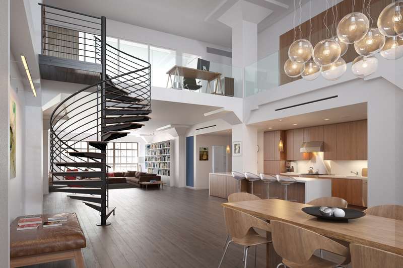 Modern loft and kitchen