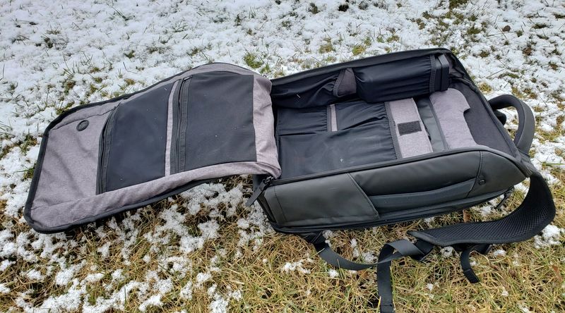 Nomatic backpack fully open sideways main compartment