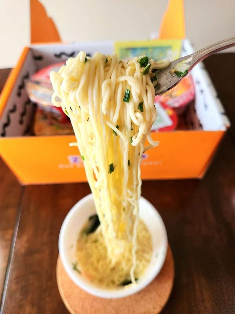 Noodles in ZenPop ramen Hakata Nagahama Ramen from Marutai