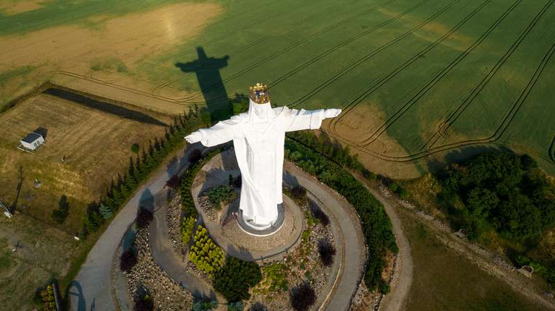 The largest figure of Christ the King in the world in Swiebodzin Poland