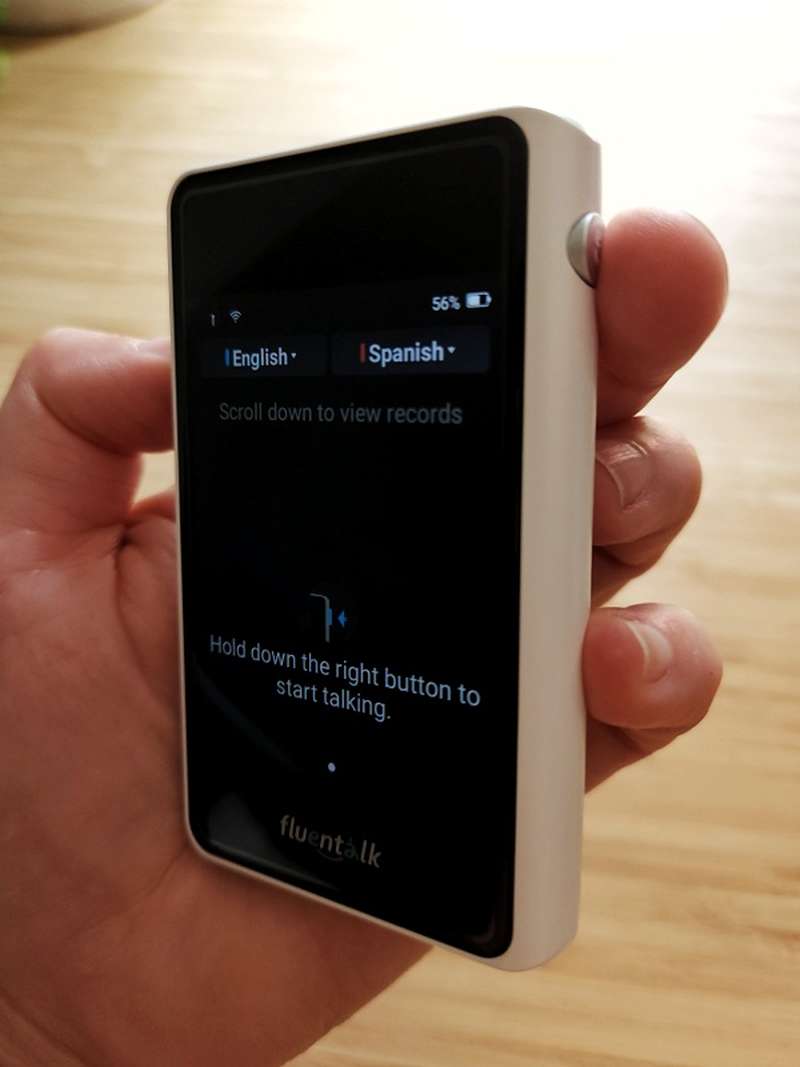 Using the Fluentalk T1 Mini Handheld Translator to translate to and from English to Spanish