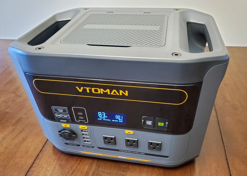 VTOMAN FlashSpeed 1500 portable power station unplugged