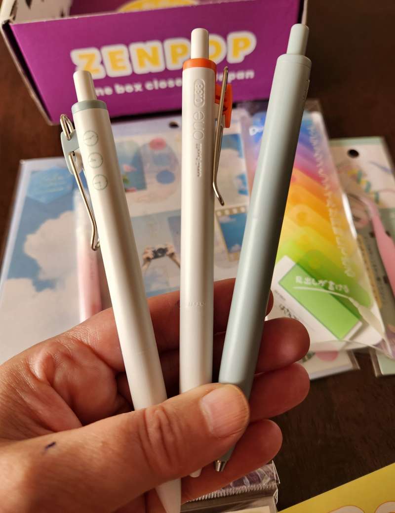 ZenPop pens in stationary box