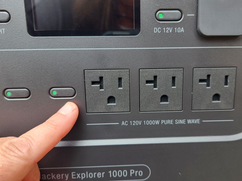 3 AC chargers on the Jackery Explorer 1000 Pro