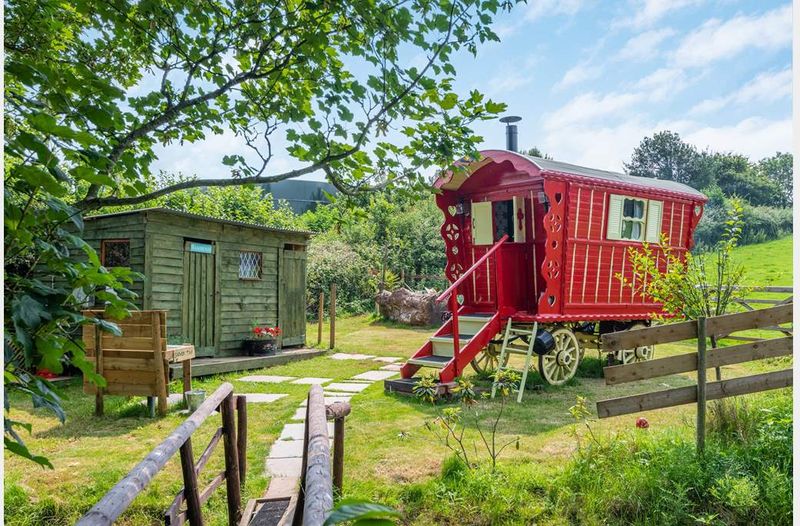 Unique glamping in the UK Dulcie wagon 