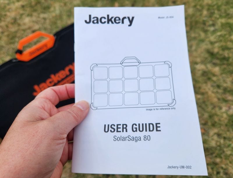 Jackery SolarSaga 80 solar panel user manual