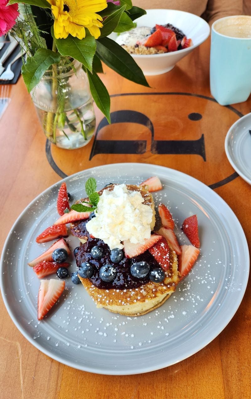 Japanese style soufflé pancakes served at Porters Kelowna
