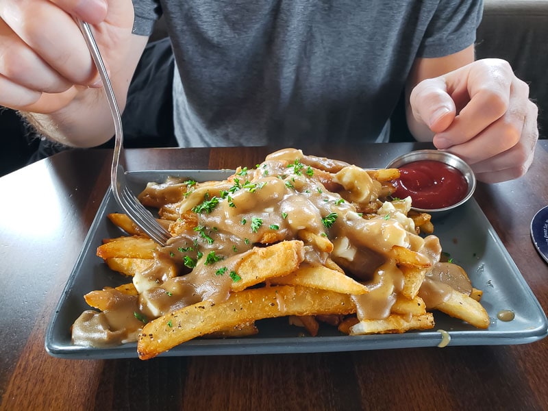 poutine at Train Station Pub in Kelowna