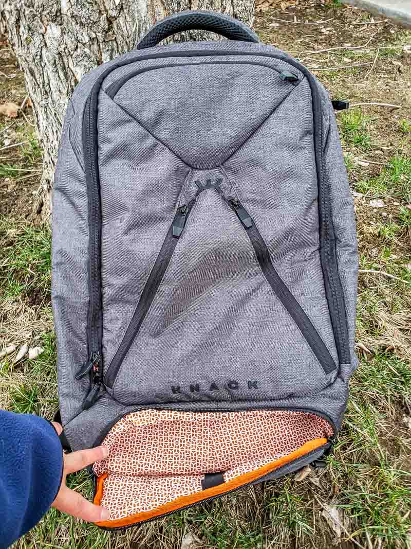 Knack backpack bottom compartment