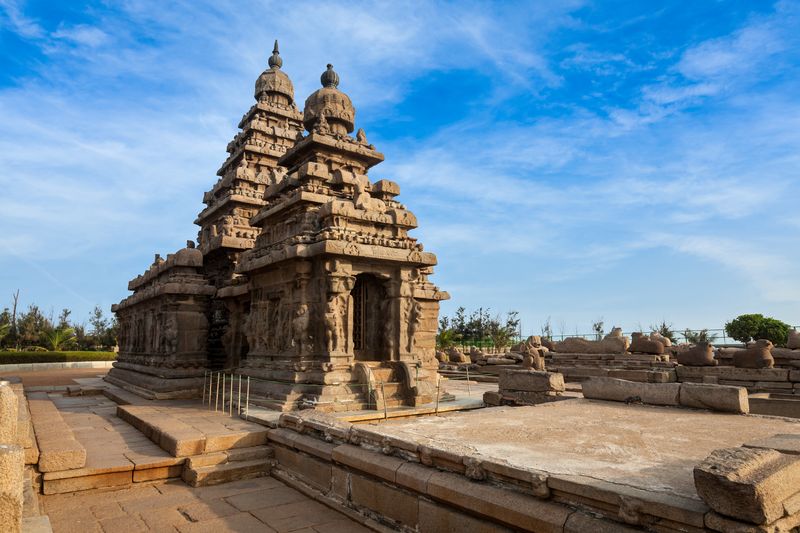 Shore temple - World heritage site in Mahabalipuram, Tamil