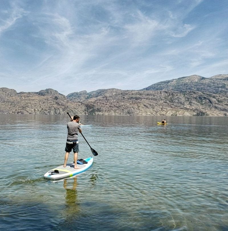 Paddleboarding on Kalamalka Lake