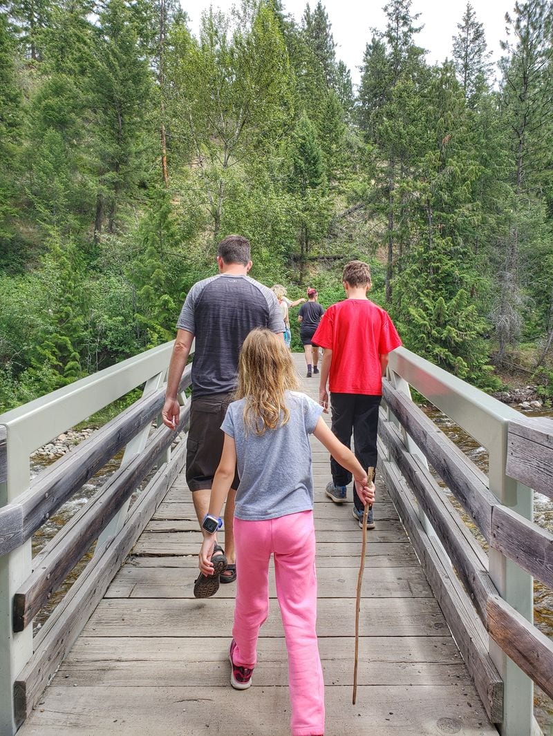 bridge in Scenic Canyon Regional Park in Kelowna, BC, Canada