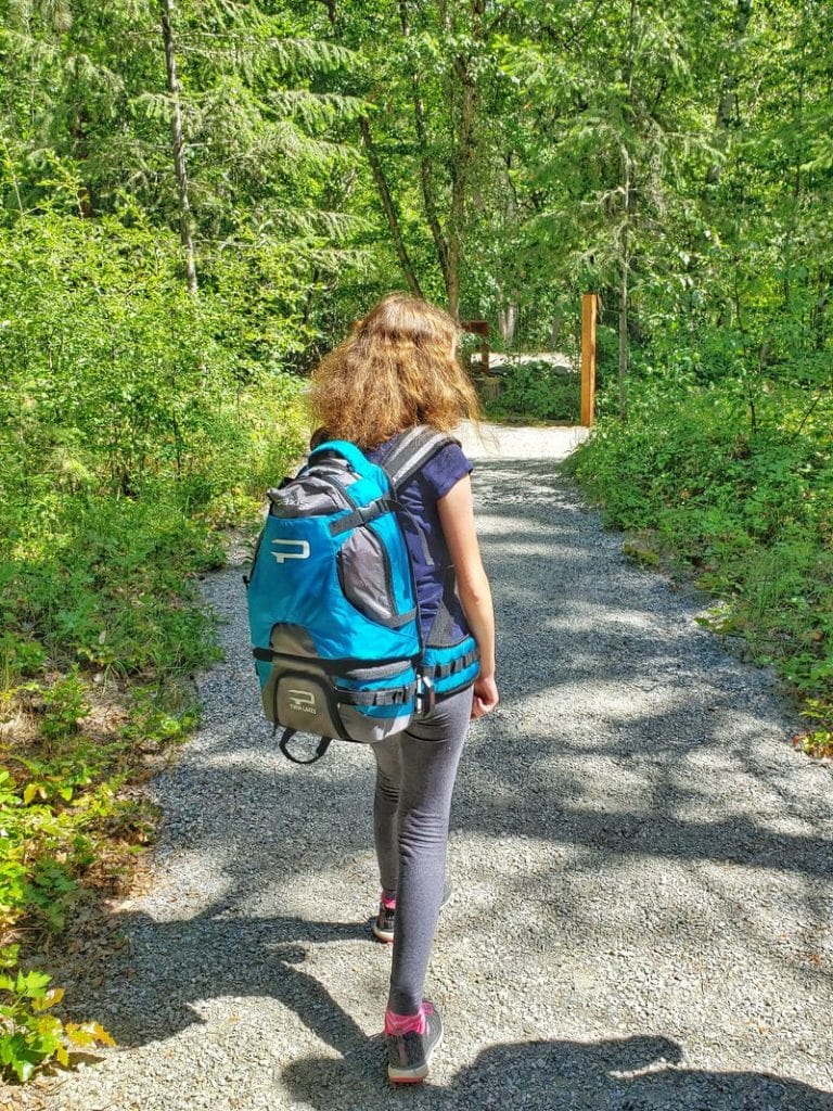 12 year old wearing the Paxis Twin Lakes pack