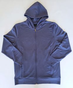 Unbound Merino hoodie in blue