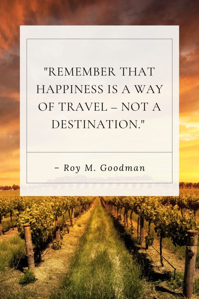 Happiness is a way of travel quote