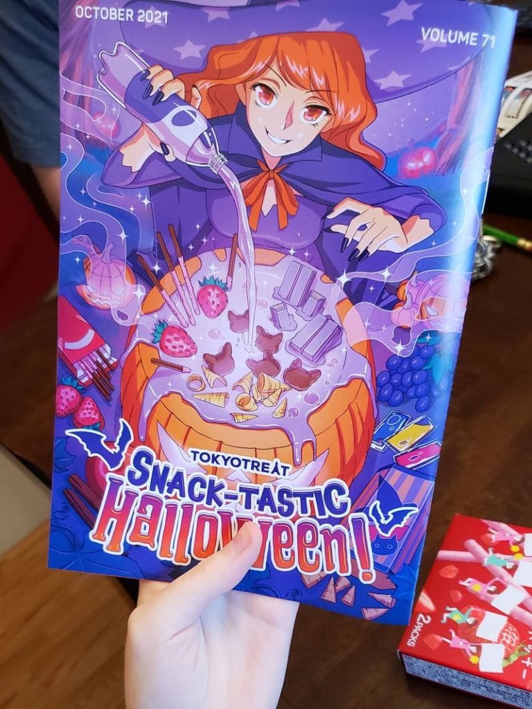 TokyoTreat Review cartoon in front of booklet
