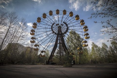 Ferris wheel in amusement park in Pripyat DP