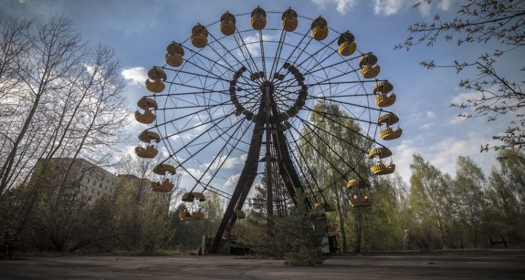 Ferris wheel in amusement park in Pripyat DP