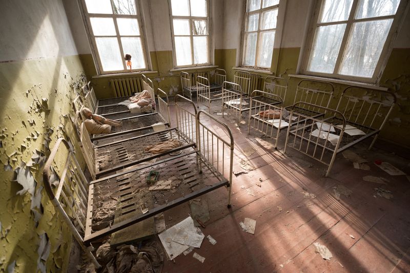Kindergarten in Chernobyl exclusion zone Ukraine DP