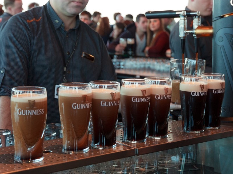 Guinness on tap