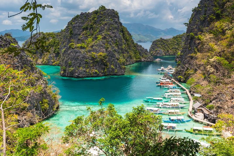 Kayangan Lake lagoon on Coron island, Busuanga Palawan