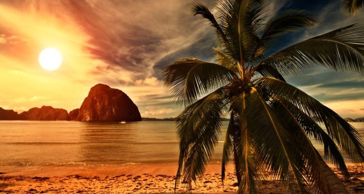 Philippines El Nido Beach Sunset