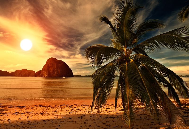 Philippines El Nido Beach Sunset