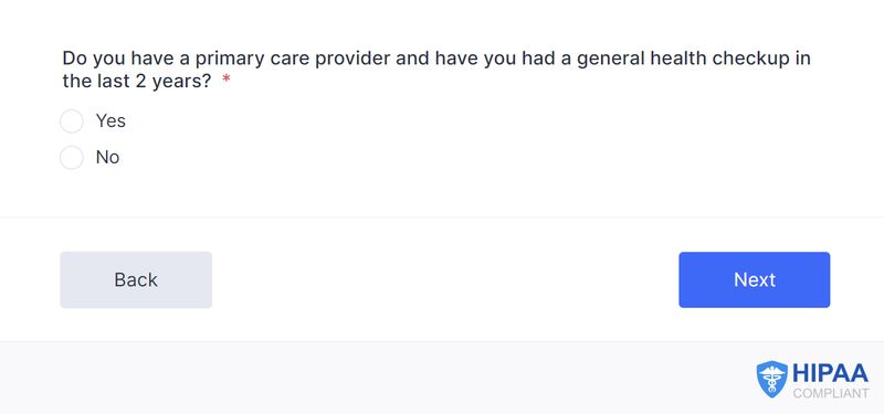 JASE Medical Emergency Antibiotics Order do you have a primary care provider Screenshot