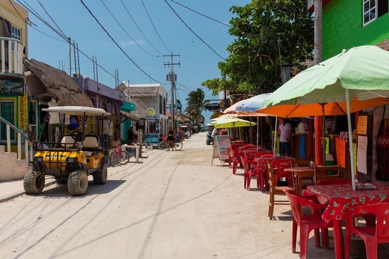 Restaurants sur l'île de Holbox au Mexique
