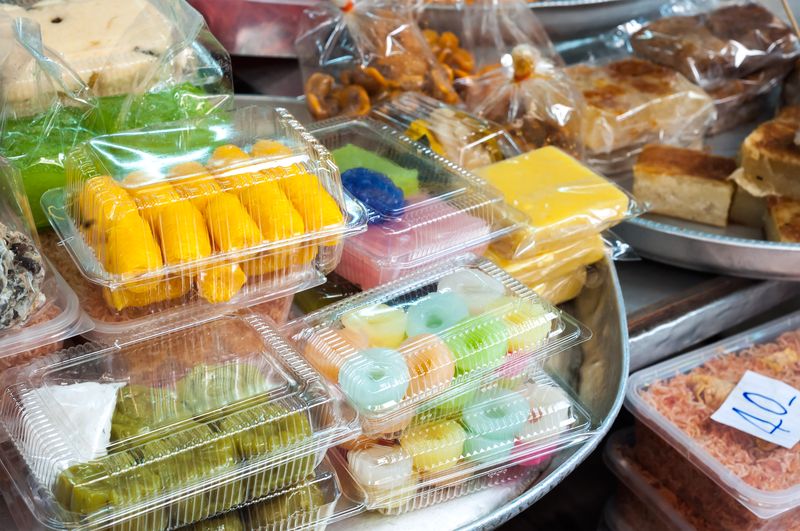 Thai desserts and sweets at a Bangkok market